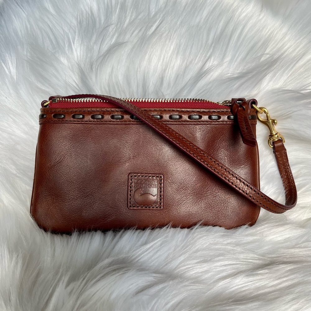 Dooney and Bourke leather Florentine large slim wristlet